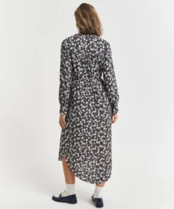 Gant Woman Reg Floral Print Dress Classic Blue