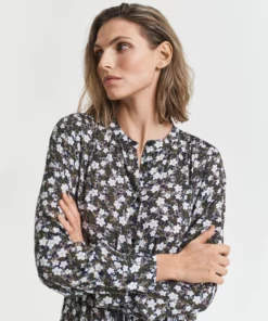 Gant Woman Reg Floral Print Dress Classic Blue