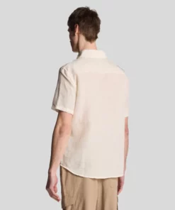 Lyle & Scott Hemp Short Sleeve Shirt Natural