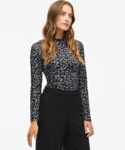 Vileoa High Neck Top Glacier Gray