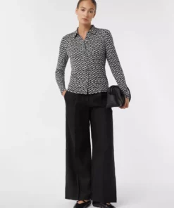 Comma, Print Blouse Black