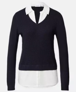 Comma, Layered Pullover Blue