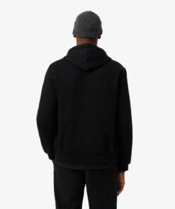 Lacoste Zip-Up Fleece Hoodie Noir