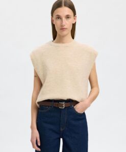 Slflulu Knit Vest Birch