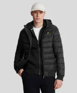 Lyle & Scott Wadded Jacket Jet Black