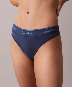 Calvin klein Thong - Icon Cotton Modal Dark Denim