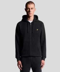 Lyle & Scott Zip Through Hoodie Jet Black