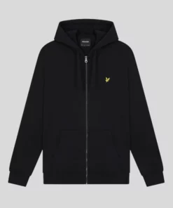 Lyle & Scott Zip Through Hoodie Jet Black
