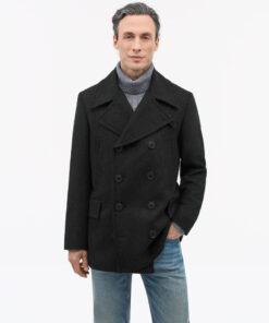 Tiger of Sweden Mahler Double-Breasted Peacoat Dark Grey