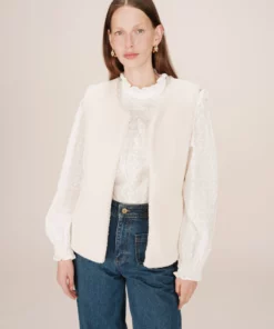 Grace & Mila Sinatra Vest Ecru