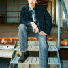 Nudie Jeans Dante II Suede Jacket Navy