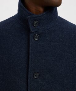 Slhrainar Wool Blend Jacket Sky Captain