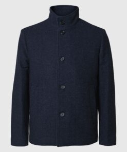 Slhrainar Wool Blend Jacket Sky Captain