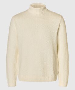 Slhtrevor Structure Rollneck Knit Egret