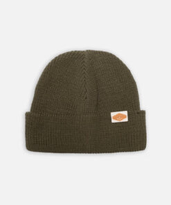 Nudie Jeans Cotton Beanie Ribbed Olive