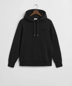 Gant Reg Tonal Shield Hoodie Black