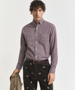 Gant Reg Twill Gingham Shirt Plumped Red