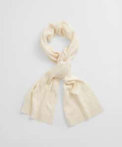 Gant Woman Wool Cable Scarf Cream
