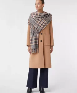 Comma, Check Scarf Beige