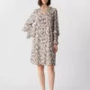Comma, Frill Dress Beige