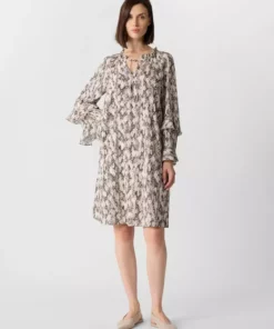 Comma, Frill Dress Beige