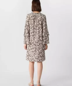 Comma, Frill Dress Beige