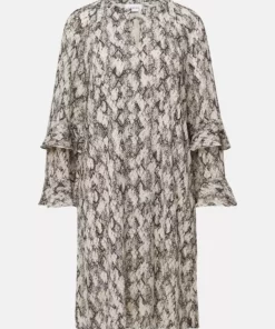 Comma, Frill Dress Beige