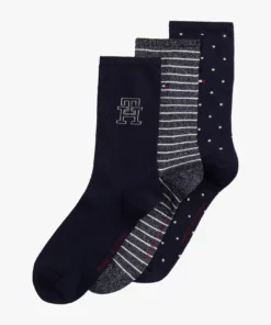 Tommy Hilfiger Woman 3-Pack Socks Gift Set Navy