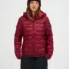 Peak Performance Helium Down Hood Jacket Women Vertical Zenith/Tech Burgundy