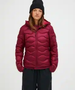 Peak Performance Helium Down Hood Jacket Women Vertical Zenith/Tech Burgundy