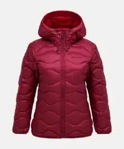 Peak Performance Helium Down Hood Jacket Women Vertical Zenith/Tech Burgundy