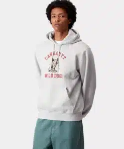 Carhartt WIP Hooded Wild Dog Sweatshirt Ash Heather