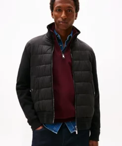 Tommy Hilfiger Smart Casual Mixed Texture Zip-Thru Jacket Black