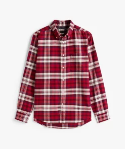 Tommy Hilfiger Regular Fit Tartan Check Flannel Shirt Regatta Red