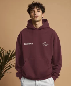 On Vacation Chill Out Hoodie Burgundy