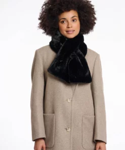 Rino & Pelle Stip Scarf Black