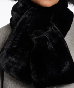 Rino & Pelle Stip Scarf Black