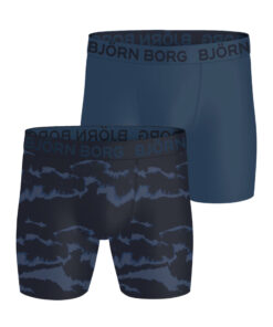 Björn Borg Sports Microfiber Boxers 2-pack Navy Blue, Print