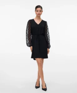 Vmalva V-Neck Dress Black