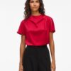 Vielmina Funnel Neck Top Jester Red