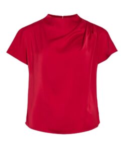 Vielmina Funnel Neck Top Jester Red