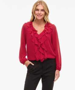 Viane Frill Top Jester Red