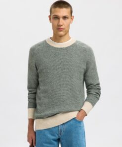 Slhrai Crew Neck Knit Deep Forest