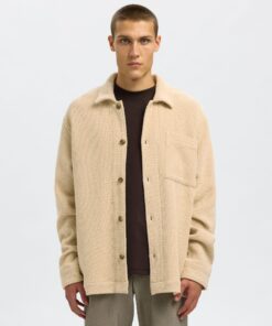 Slhregfred Structured Overshirt Egret