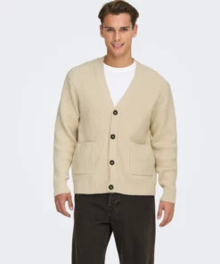 Onsframe Knit Cardigan Oatmeal