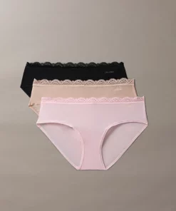 Calvin Klein 3 Pack Hipster Panties - Micro Stretch with Lace