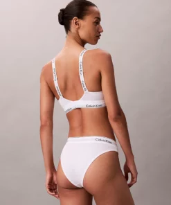 Calvin Klein Lightly Lined Bralette – Icon Cotton Modal White