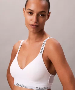 Calvin Klein Lightly Lined Bralette – Icon Cotton Modal White