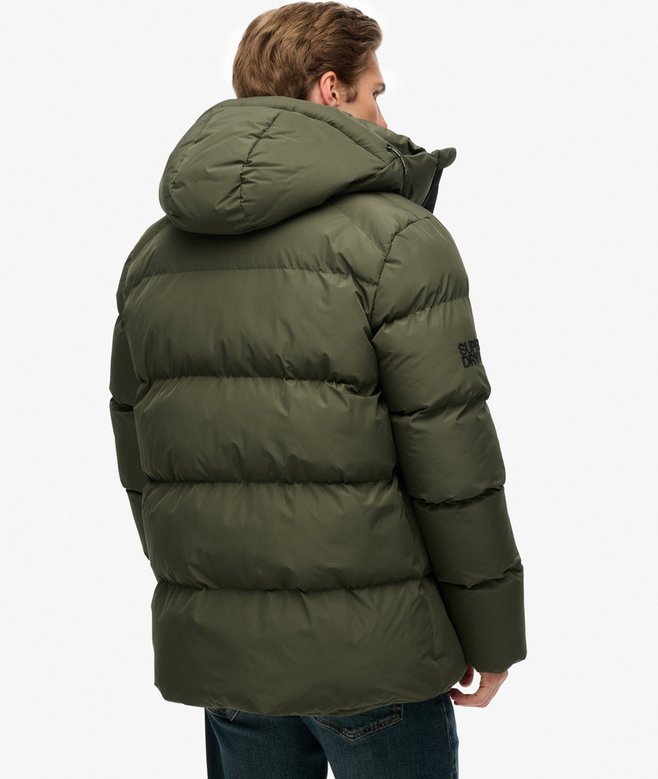 Superdry Hooded 5 Baffle Puffer Jacket Army Khaki Green