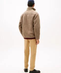 Tommy Hilfiger Teddy Fleece Zip-Thru Jacket Coastal Taupe